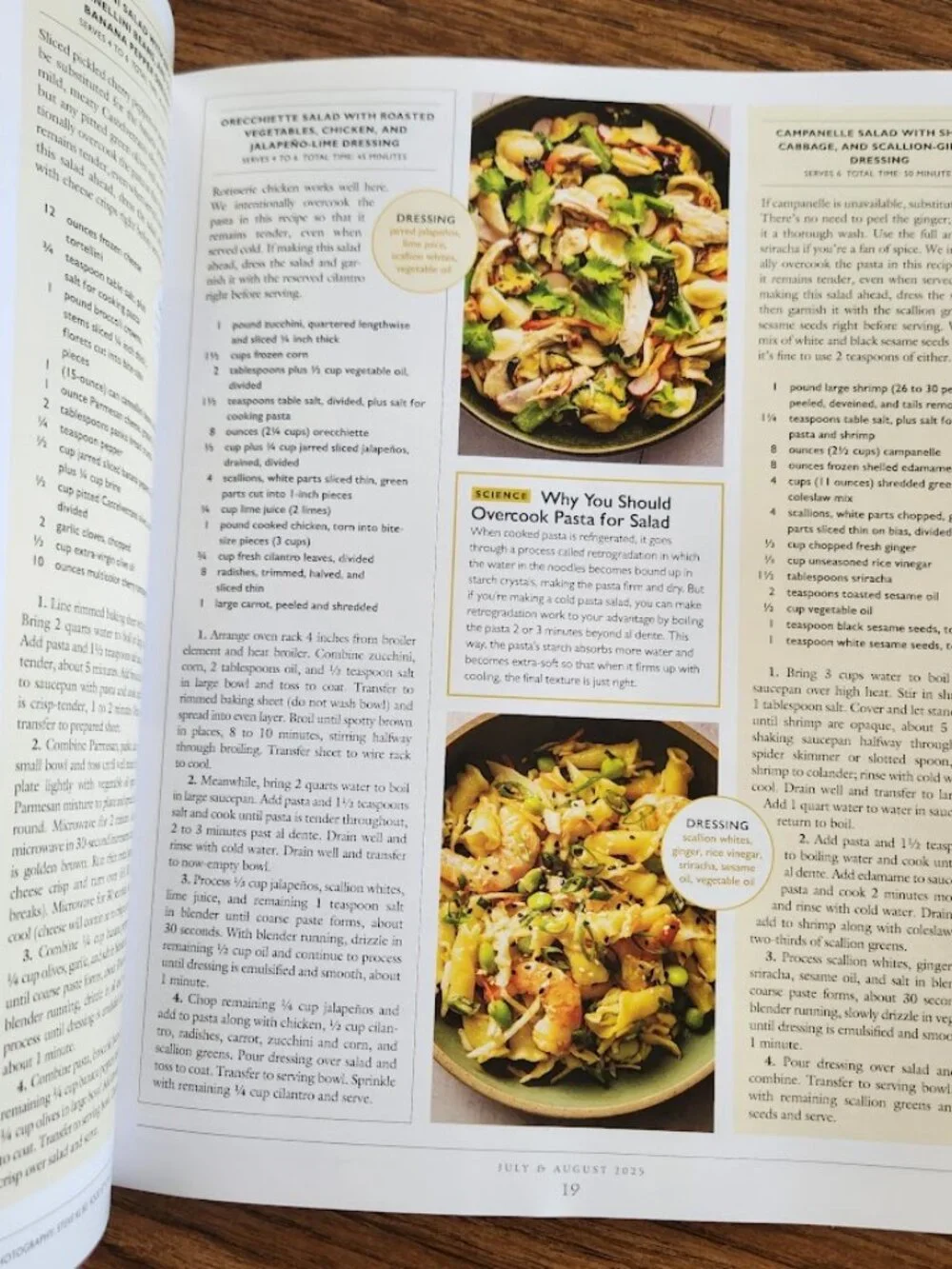 Cook's Illustrated Magazine July & August 2025 Issue #195 Cooking Recipe Book Re